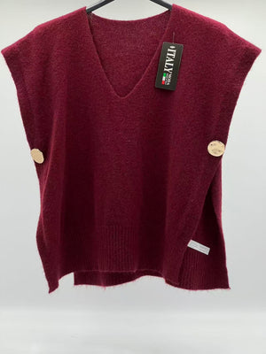 Jersey chaleco burdeos