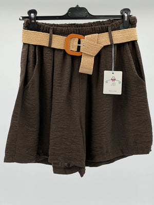Pantalón corta marron