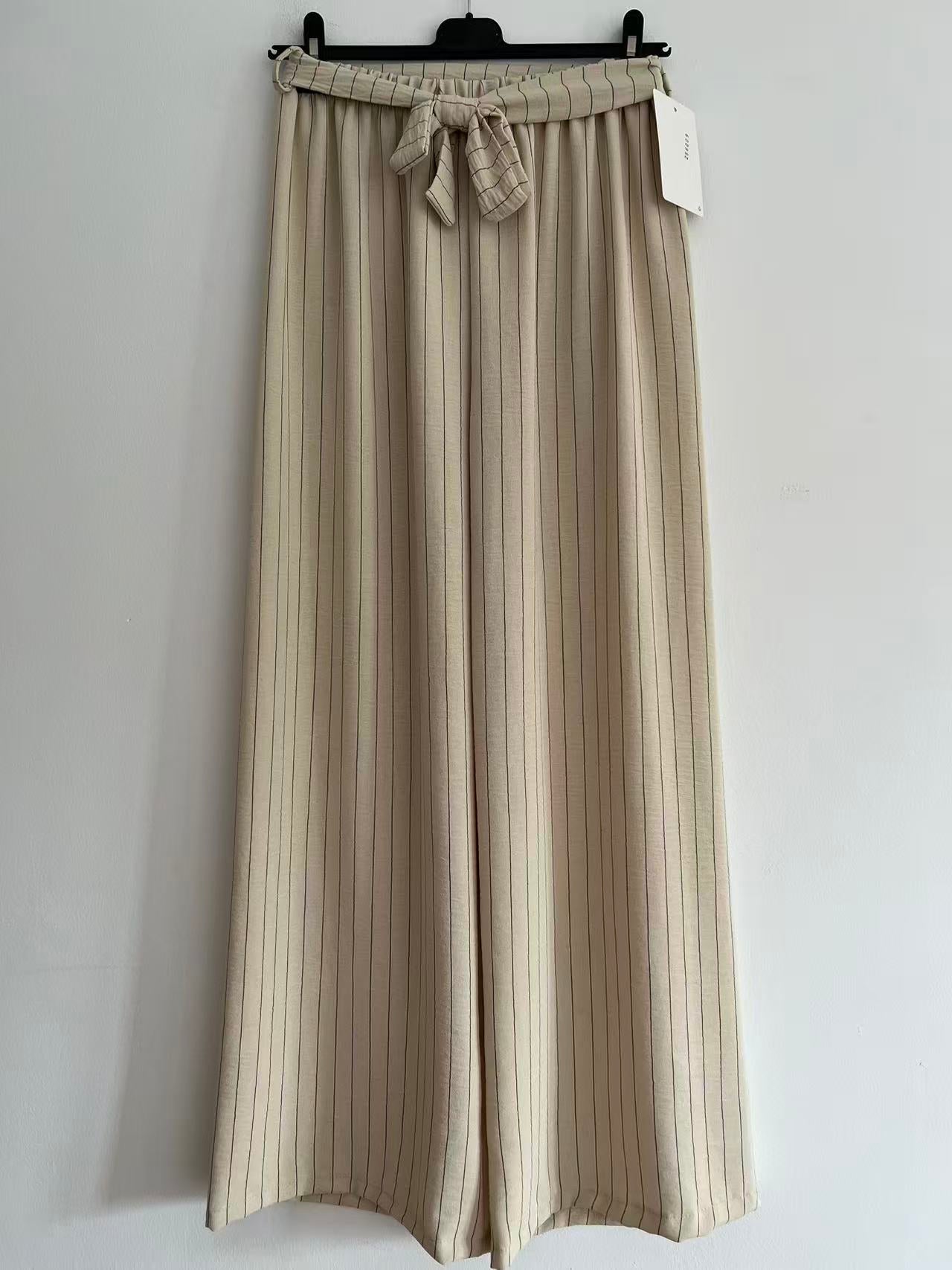 Pantalón Palazzo Estampado de Raya Diplomática