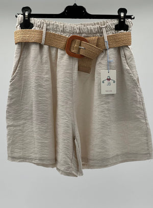 Pantalón corta beige