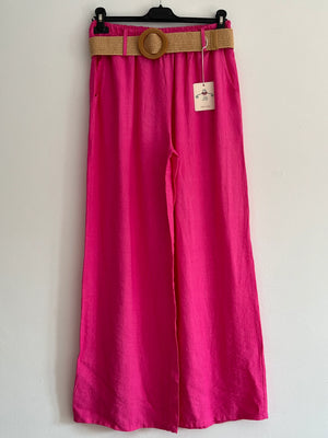 Pantalón largo fucsia