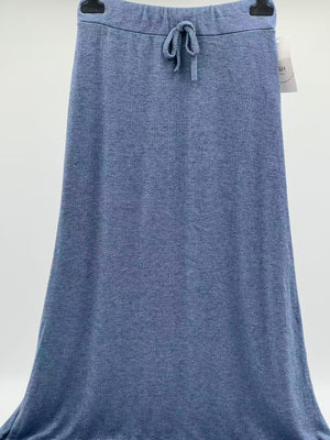 Falda larga punto azul vaquero