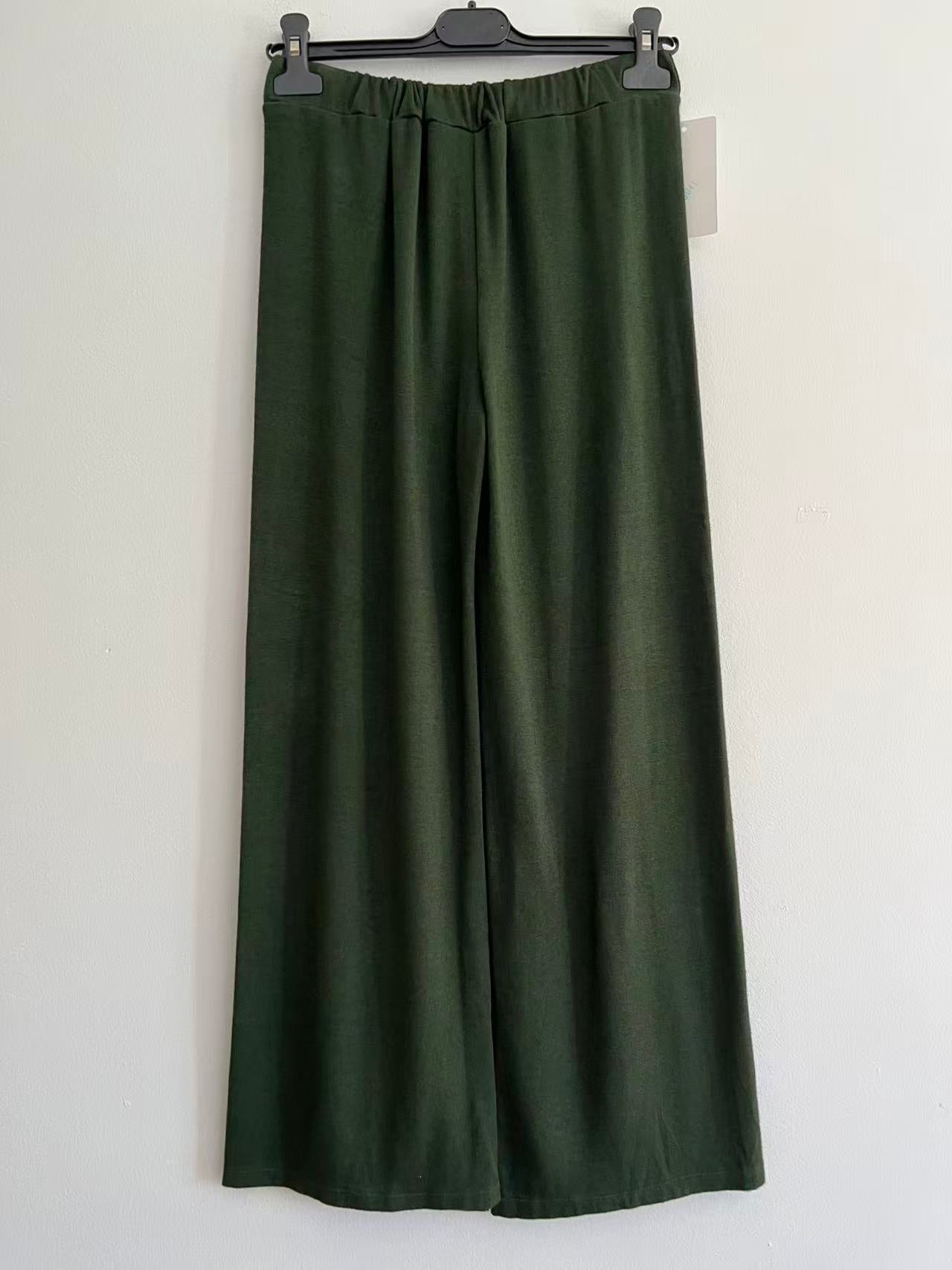 Pantalón punto básico verde botella