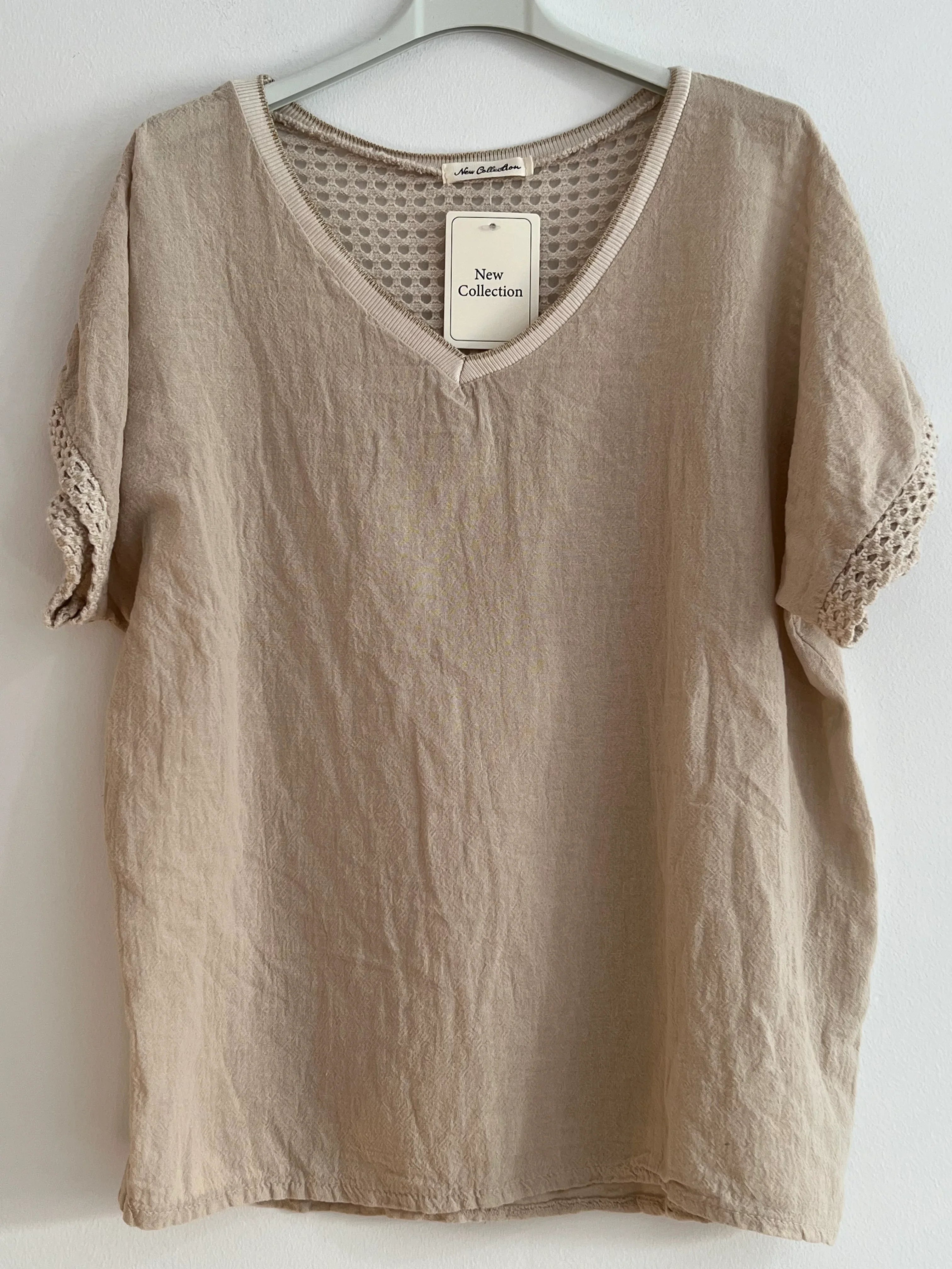 Blusa lino carmel