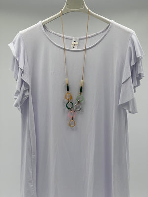 Camiseta volante blanca