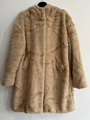 Abrigo de pelo beige