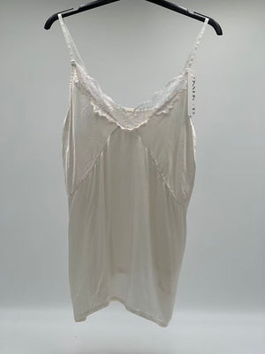 Tirantes raso encaje blanco