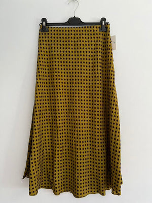 Falda larga lunares verde pistacho