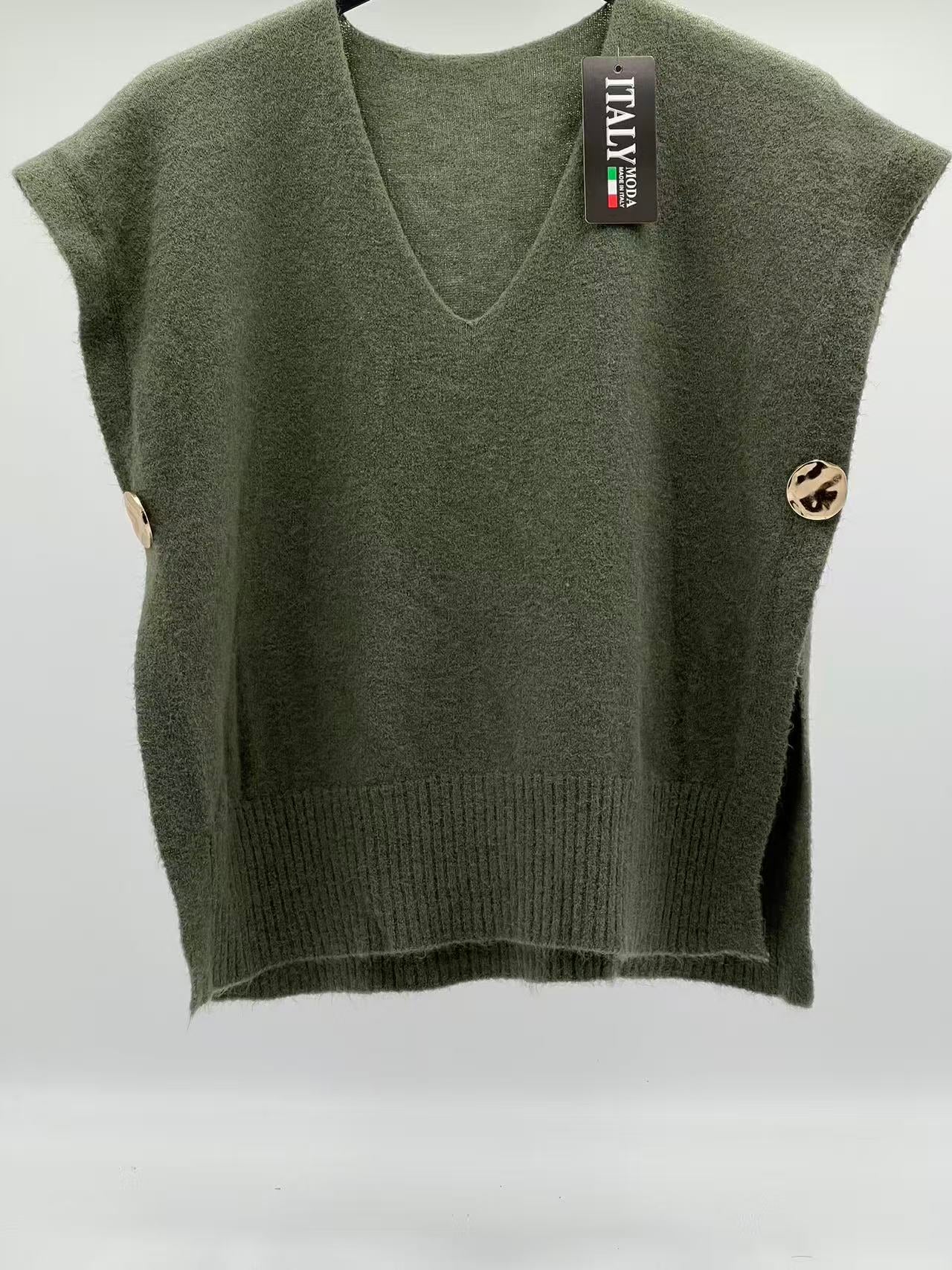 Jersey chaleco verde caqui