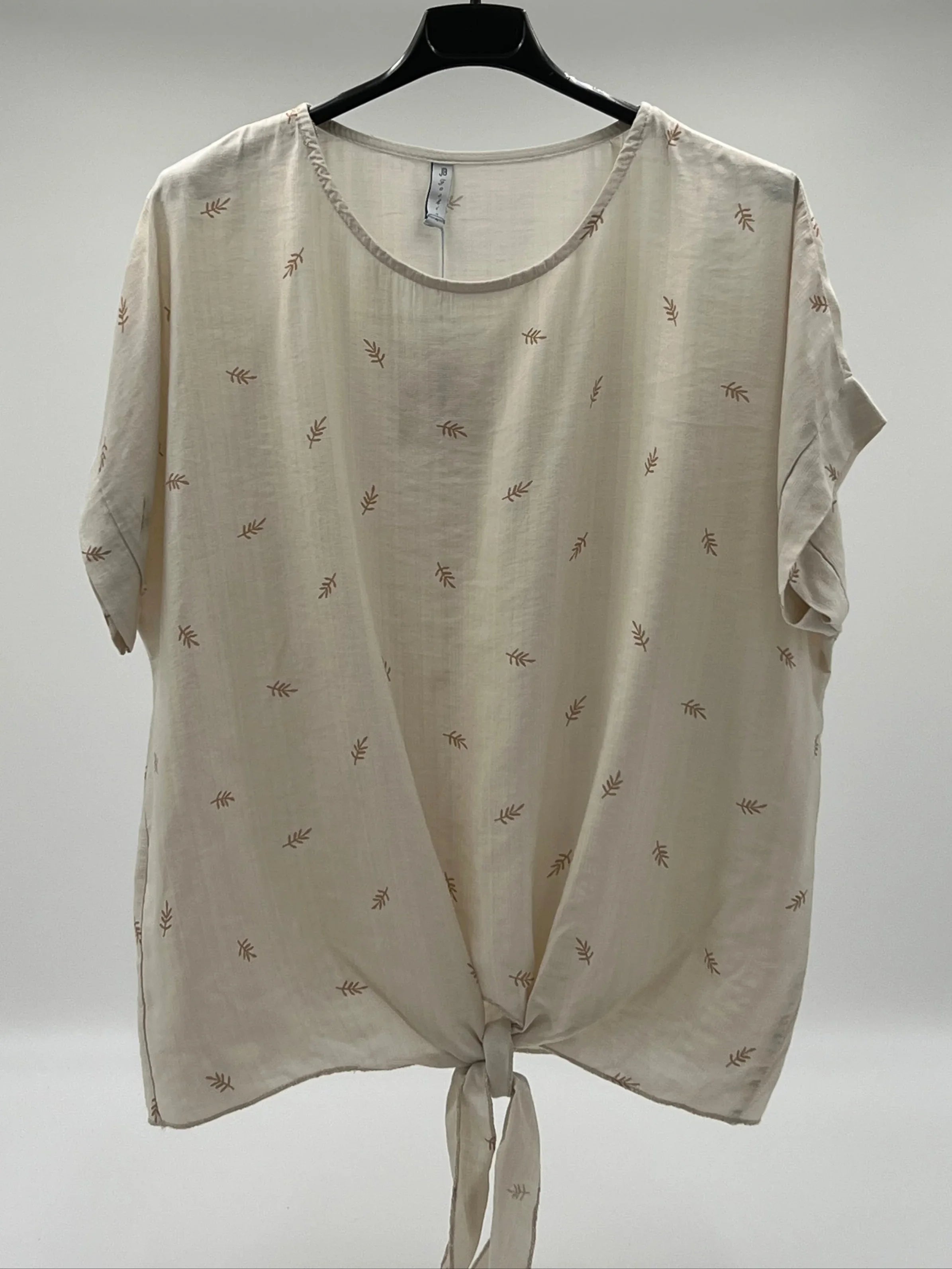Camiseta estampado beige