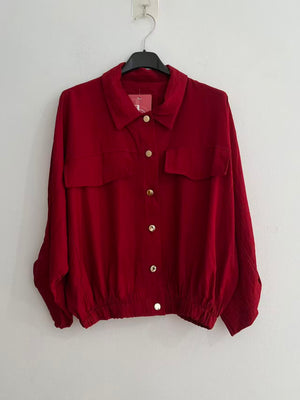 Camisa botones roja