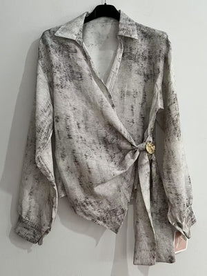 Camisa cruzada blanca