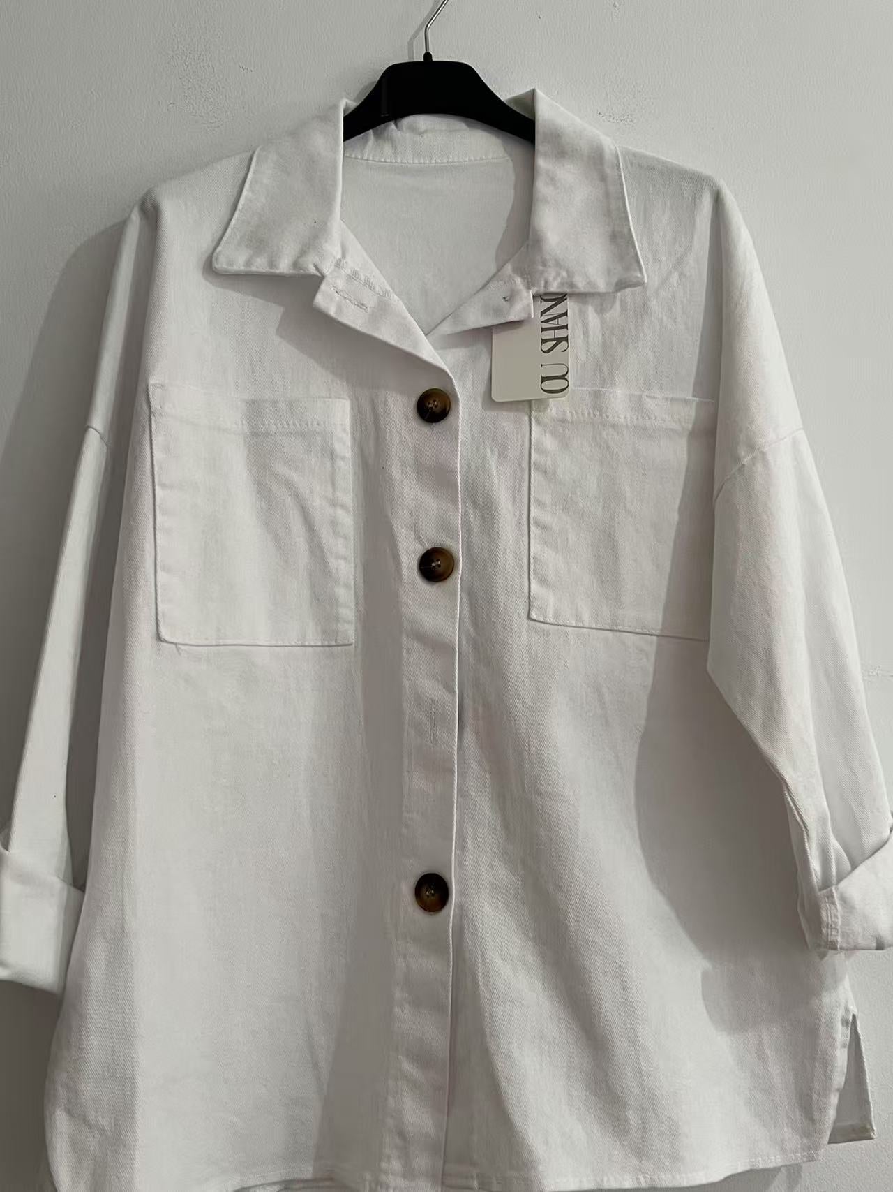 Chaqueta larga demin blanca