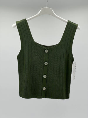 Top tirantes verde caqui