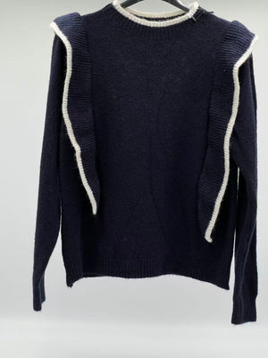 Jersey lana volantes marino