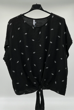 Camiseta estampado negro