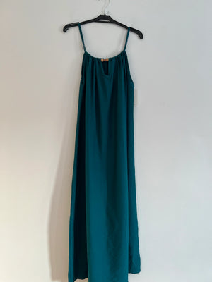 Vestido tirantes petroleo