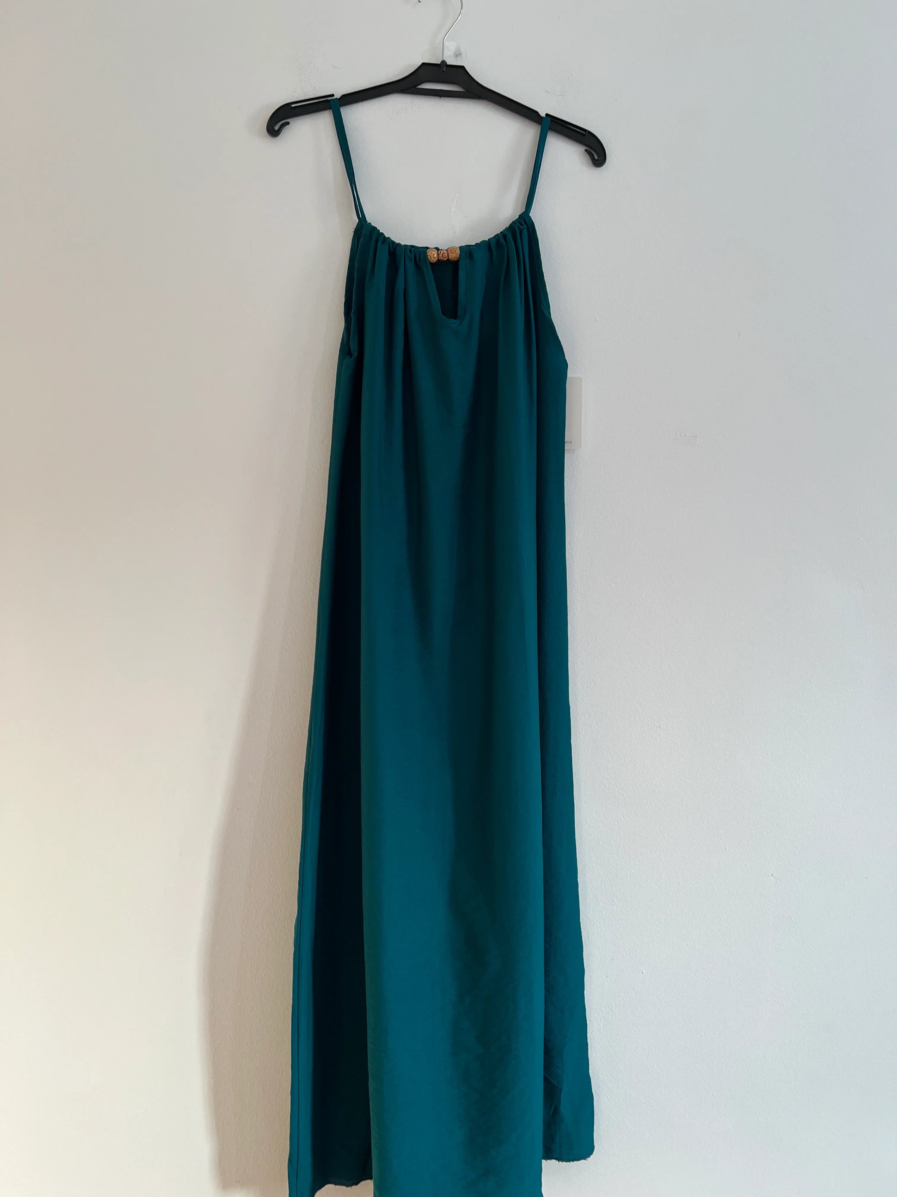 Vestido tirantes petroleo