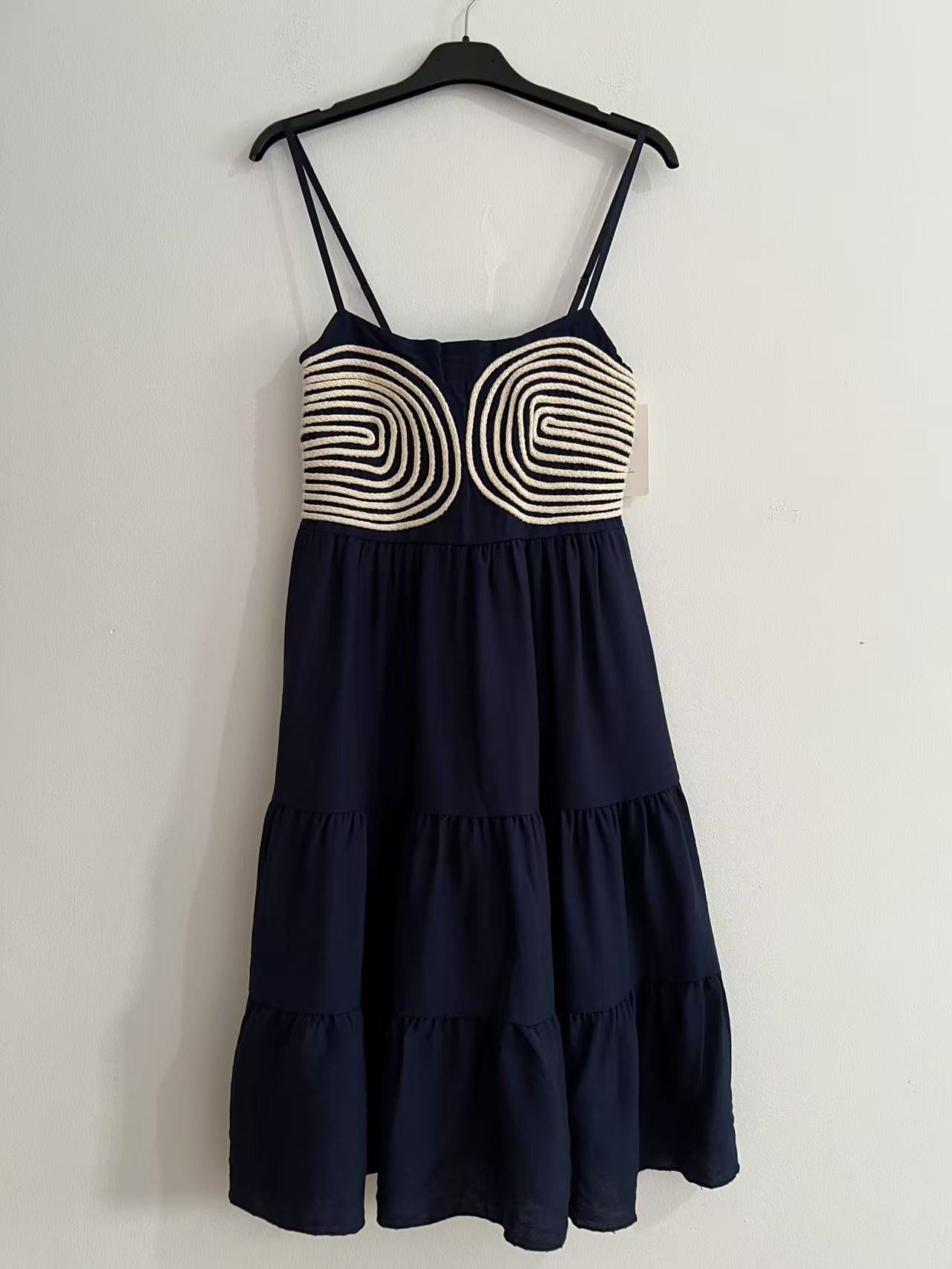 Vestido midi marino