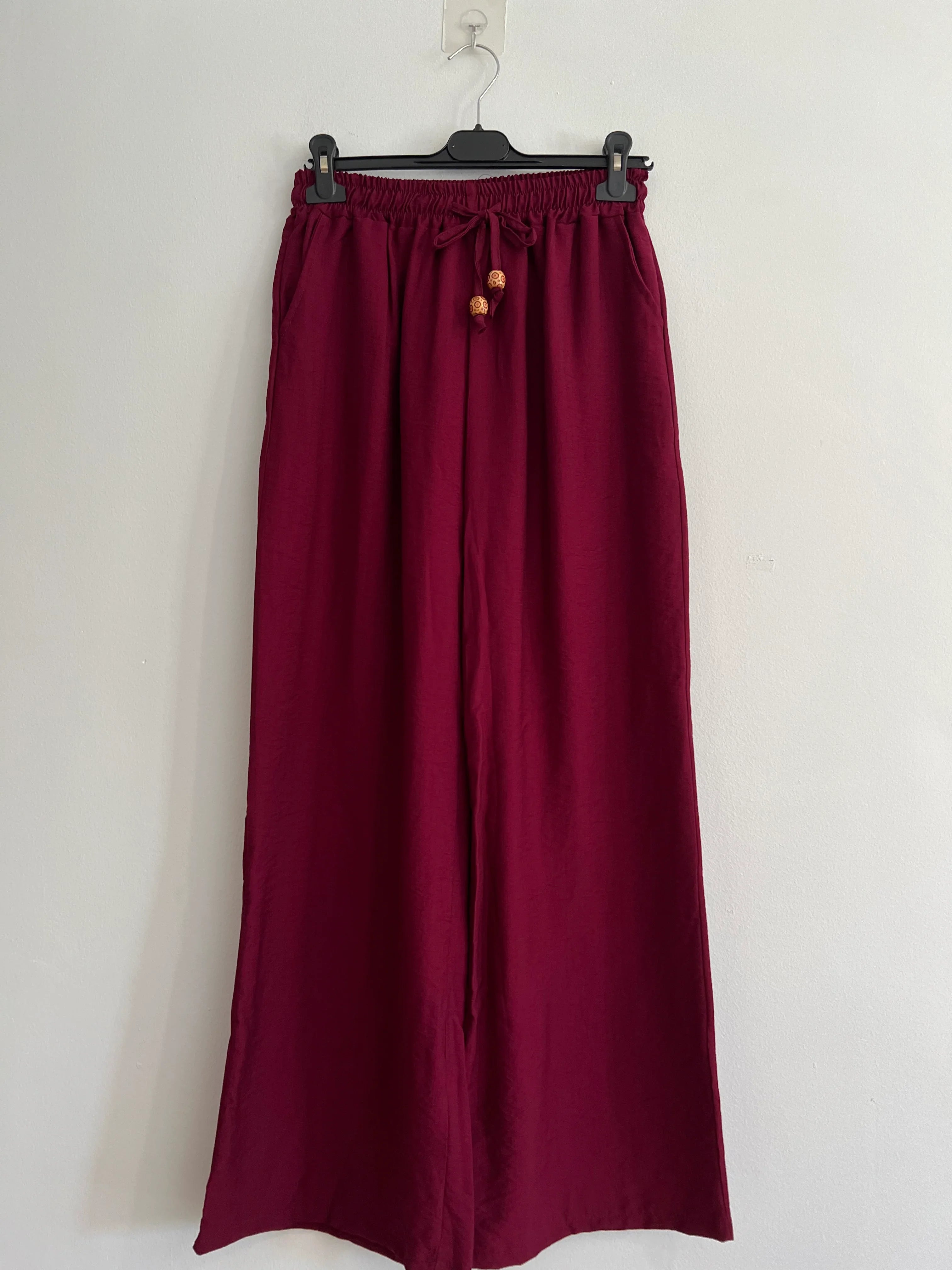 Pantalón largo burdeo