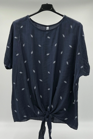 Camiseta estampado azul marino