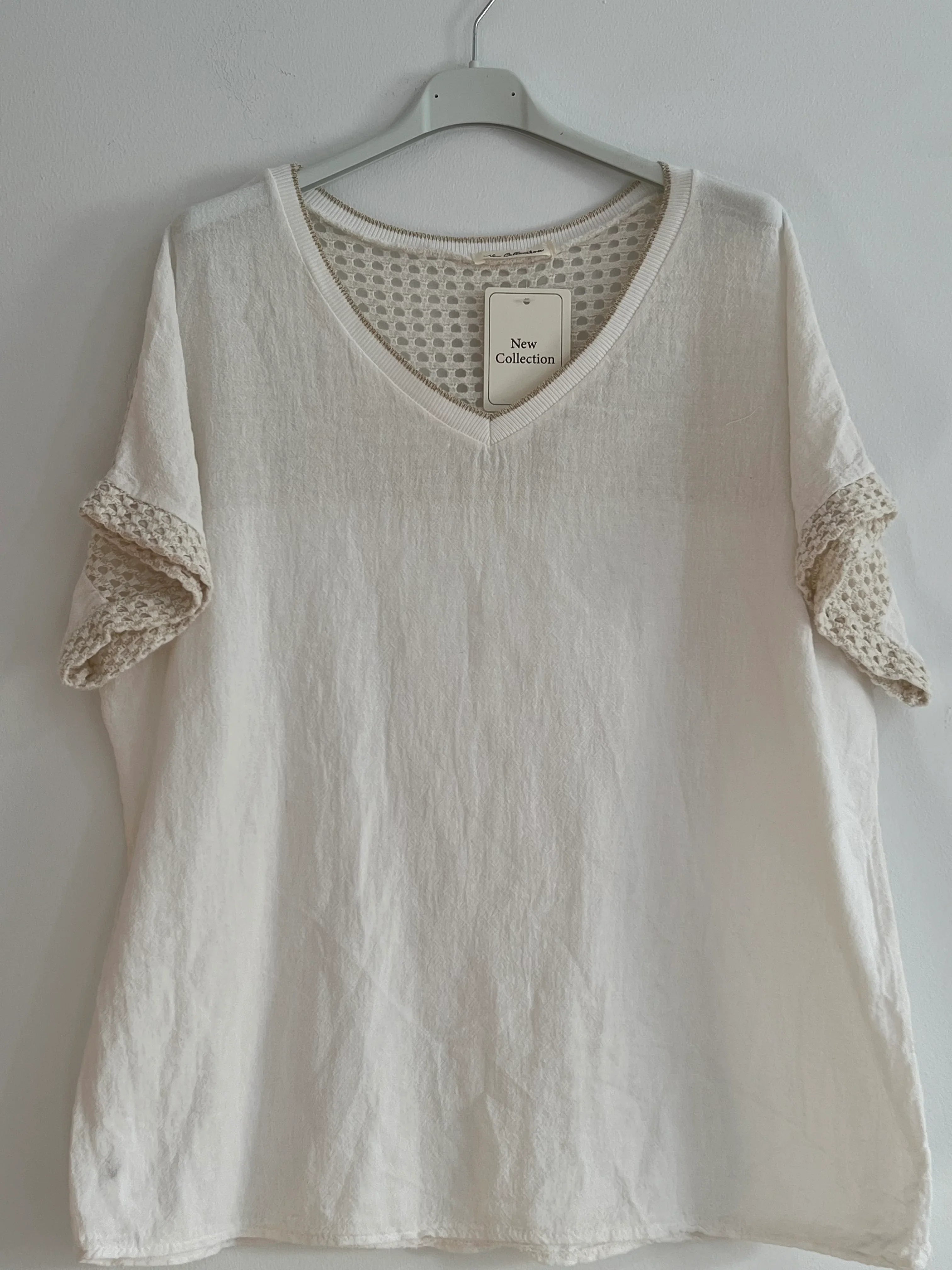 Blusa lino beige
