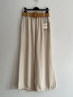 Pantalón largo beige