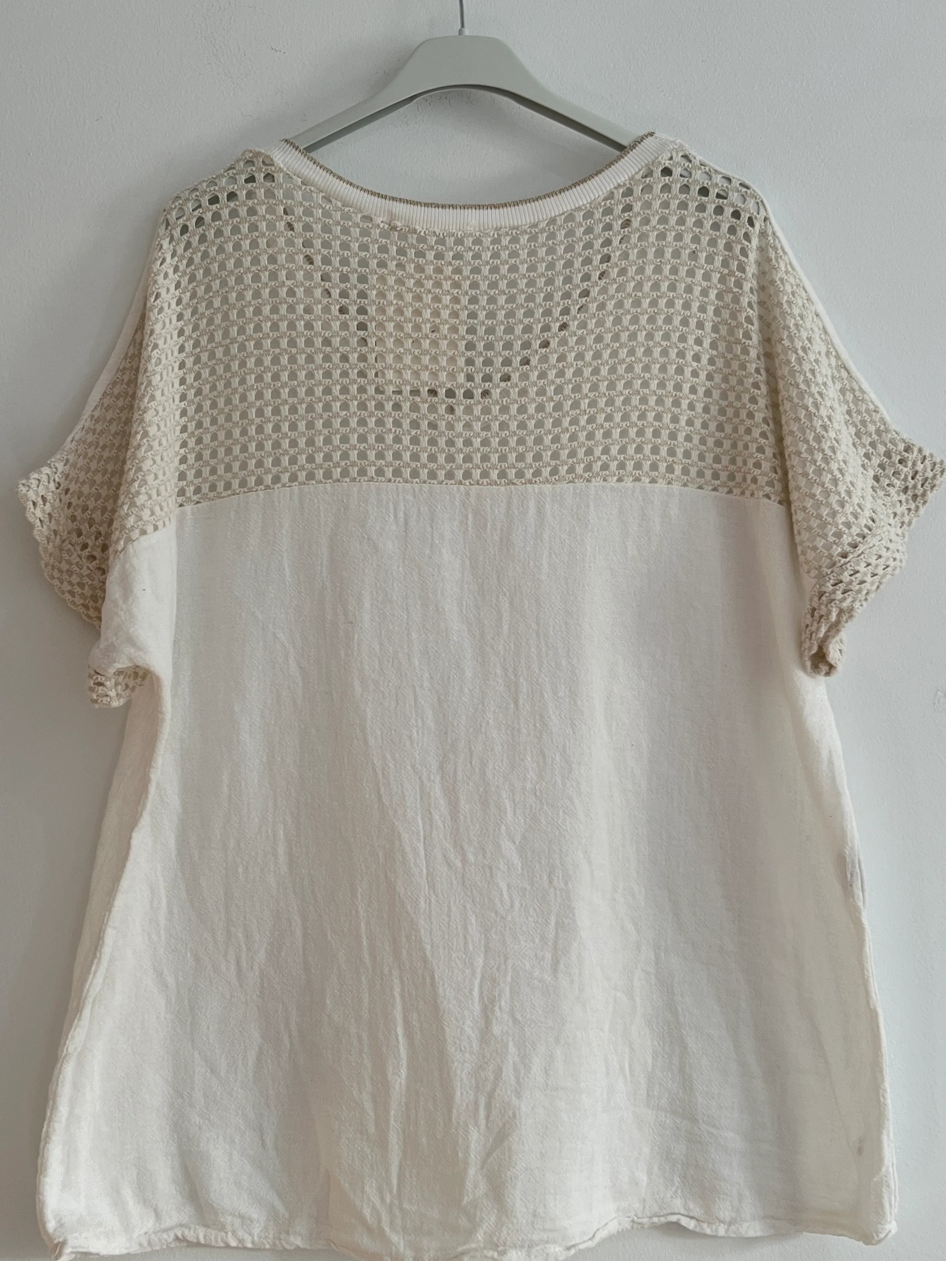 Blusa lino beige