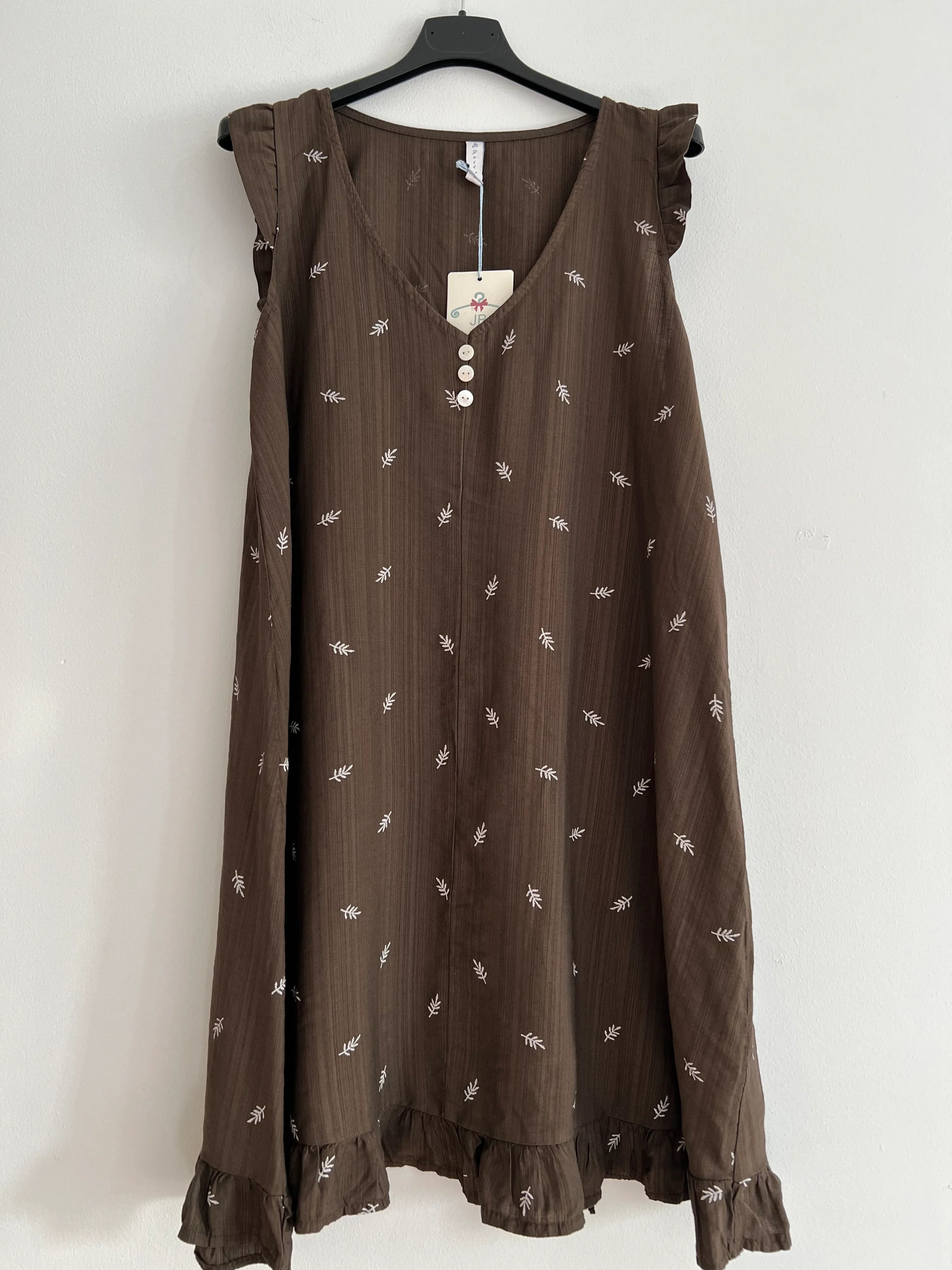 Vestido midi marron