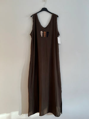 Vestido largo marron