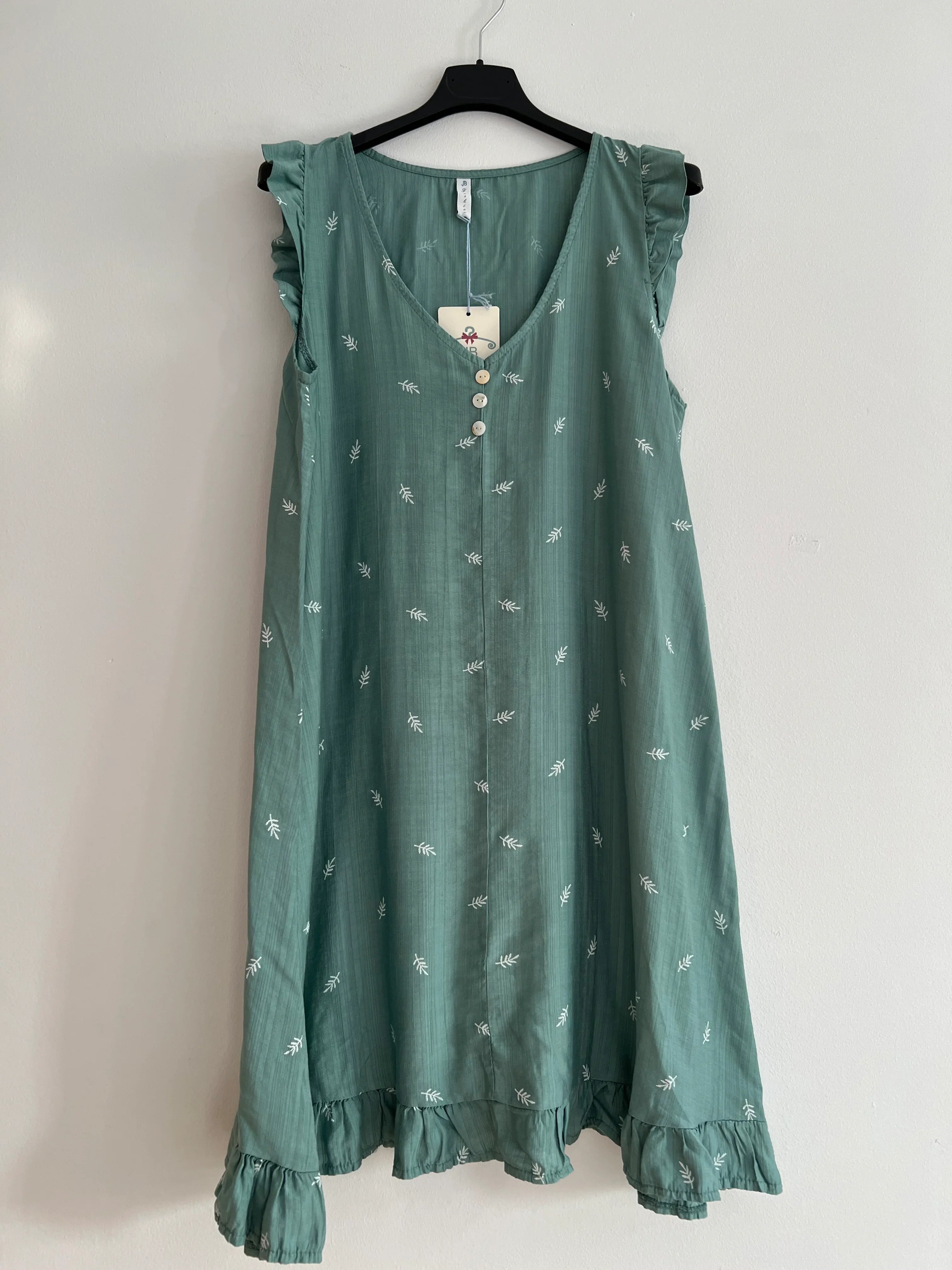 Vestido midi verde agua
