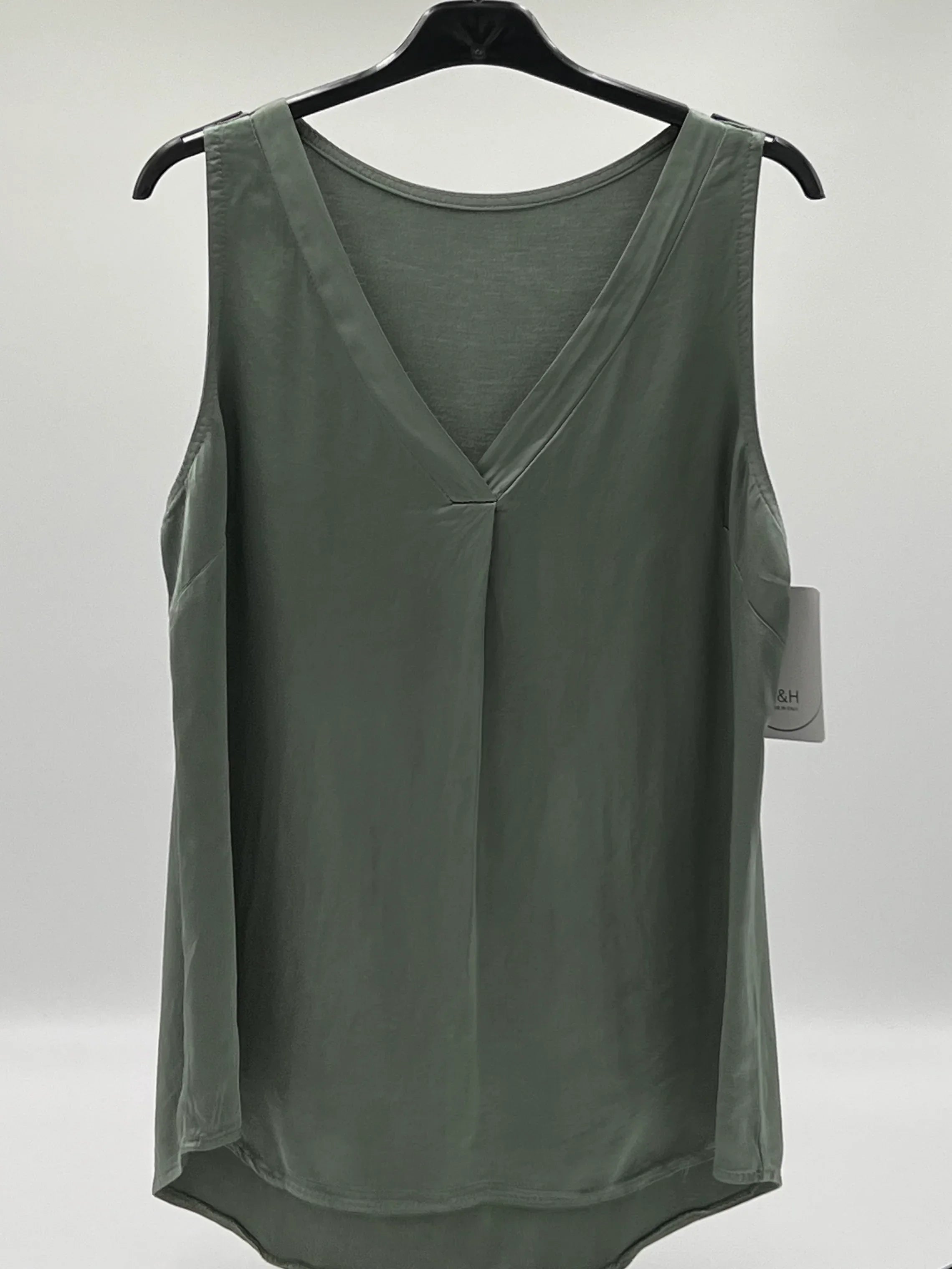 Blusa raso verde caqui
