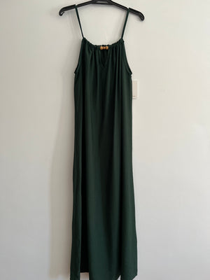 Vestido tirantes verde caqui