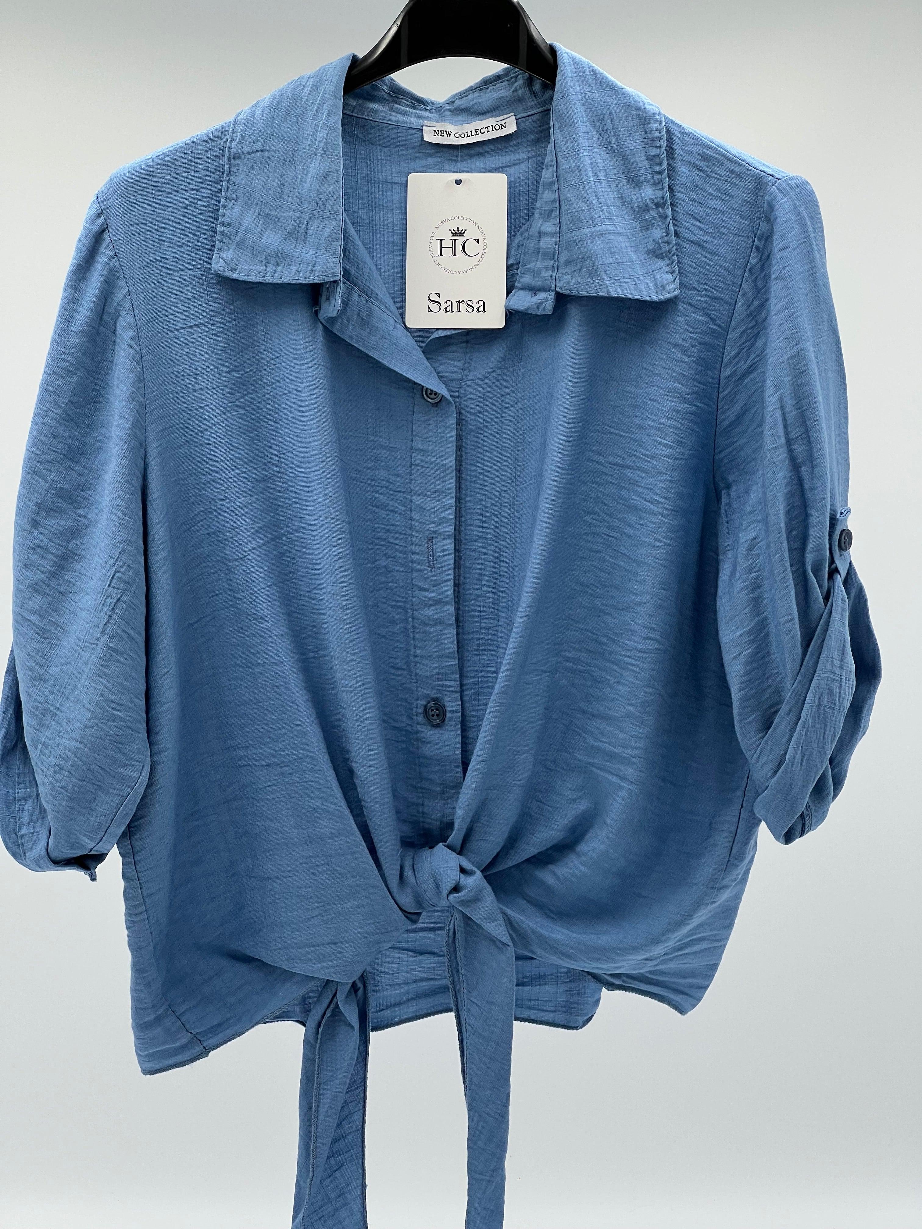 Camisa nudo vaquera