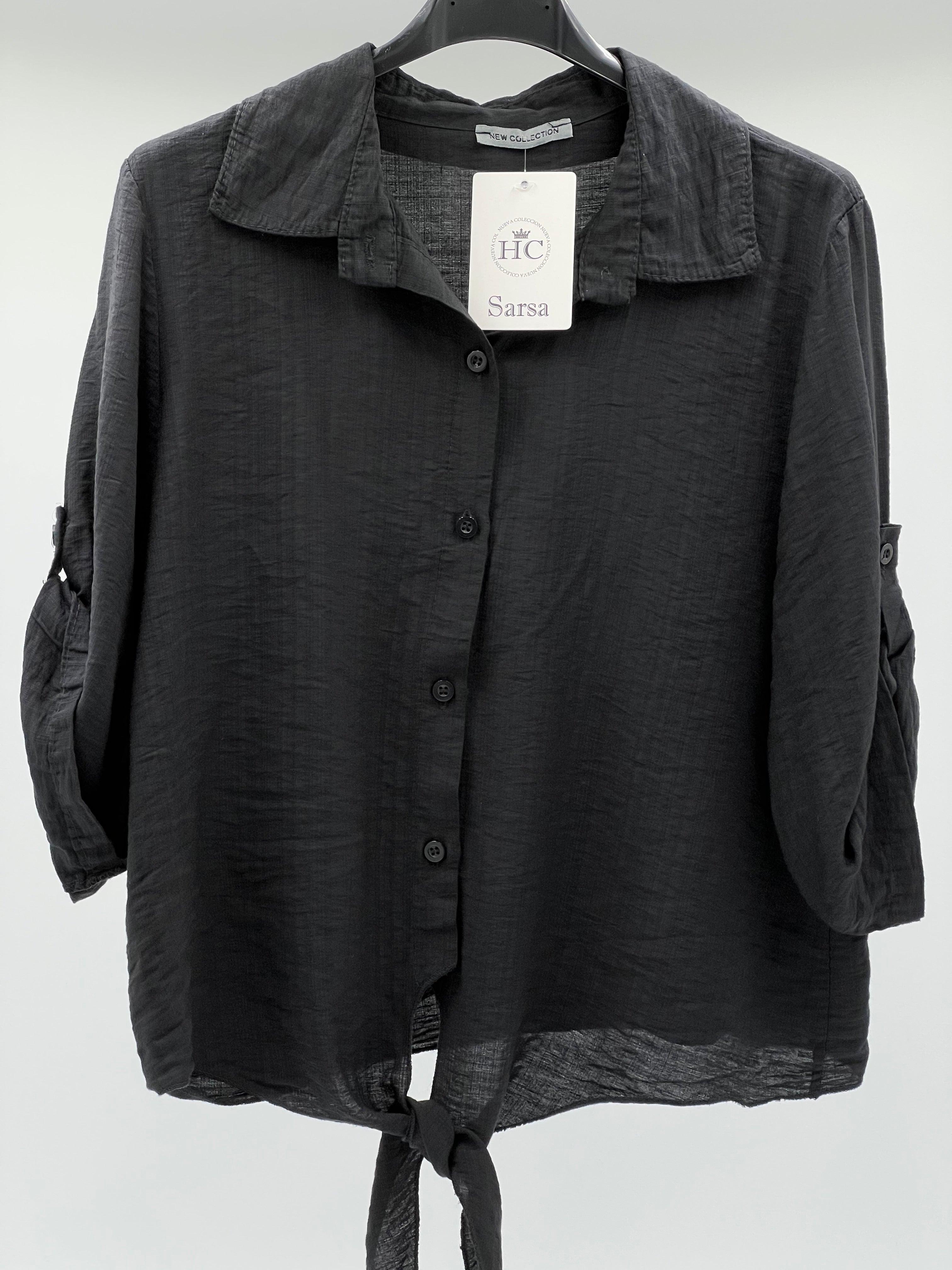 Camisa nudo negro