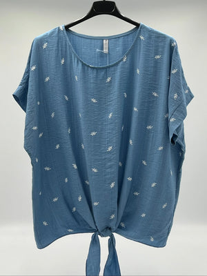 Camiseta estampado vaquero