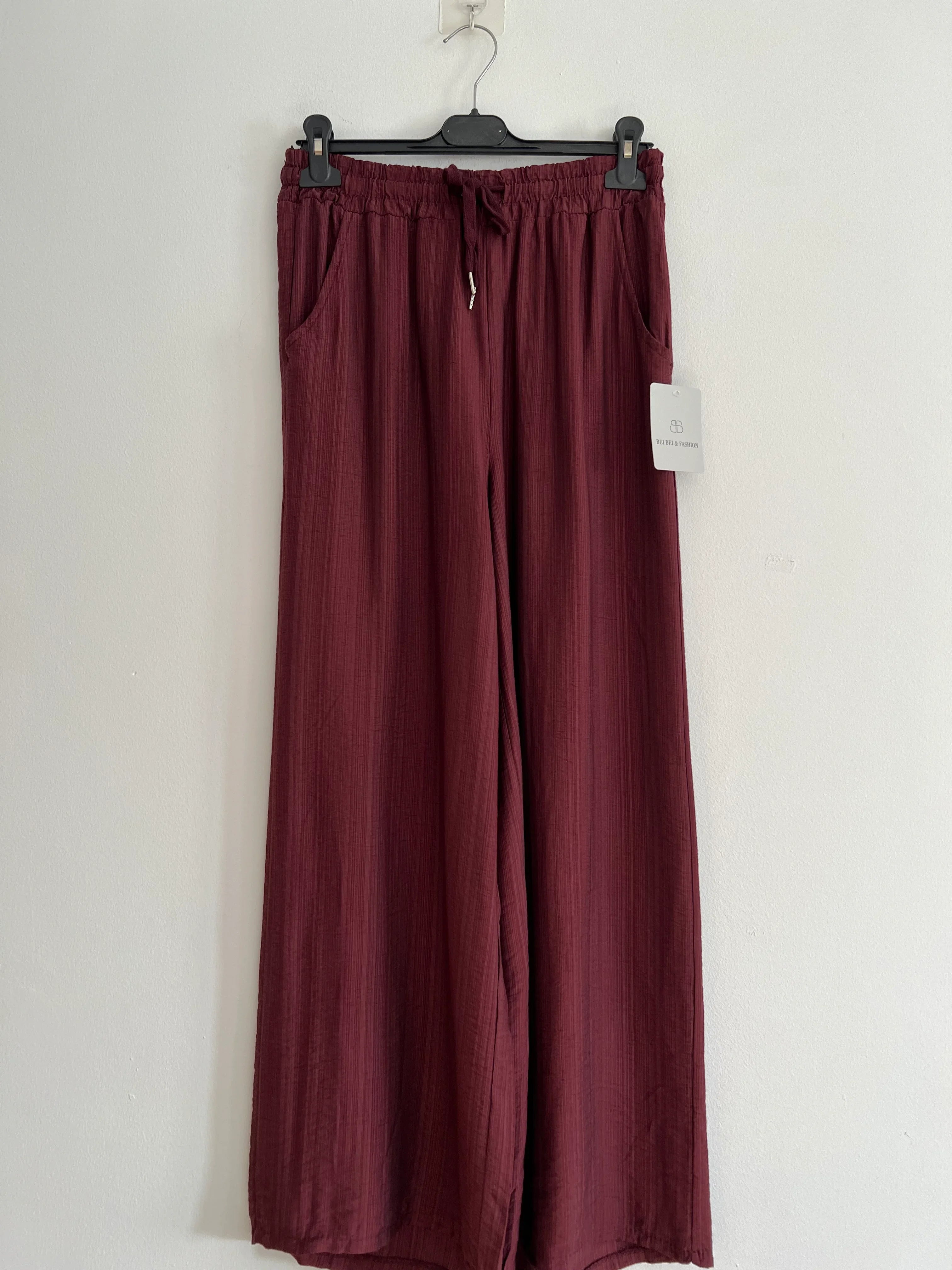 Pantalón largo burdeo