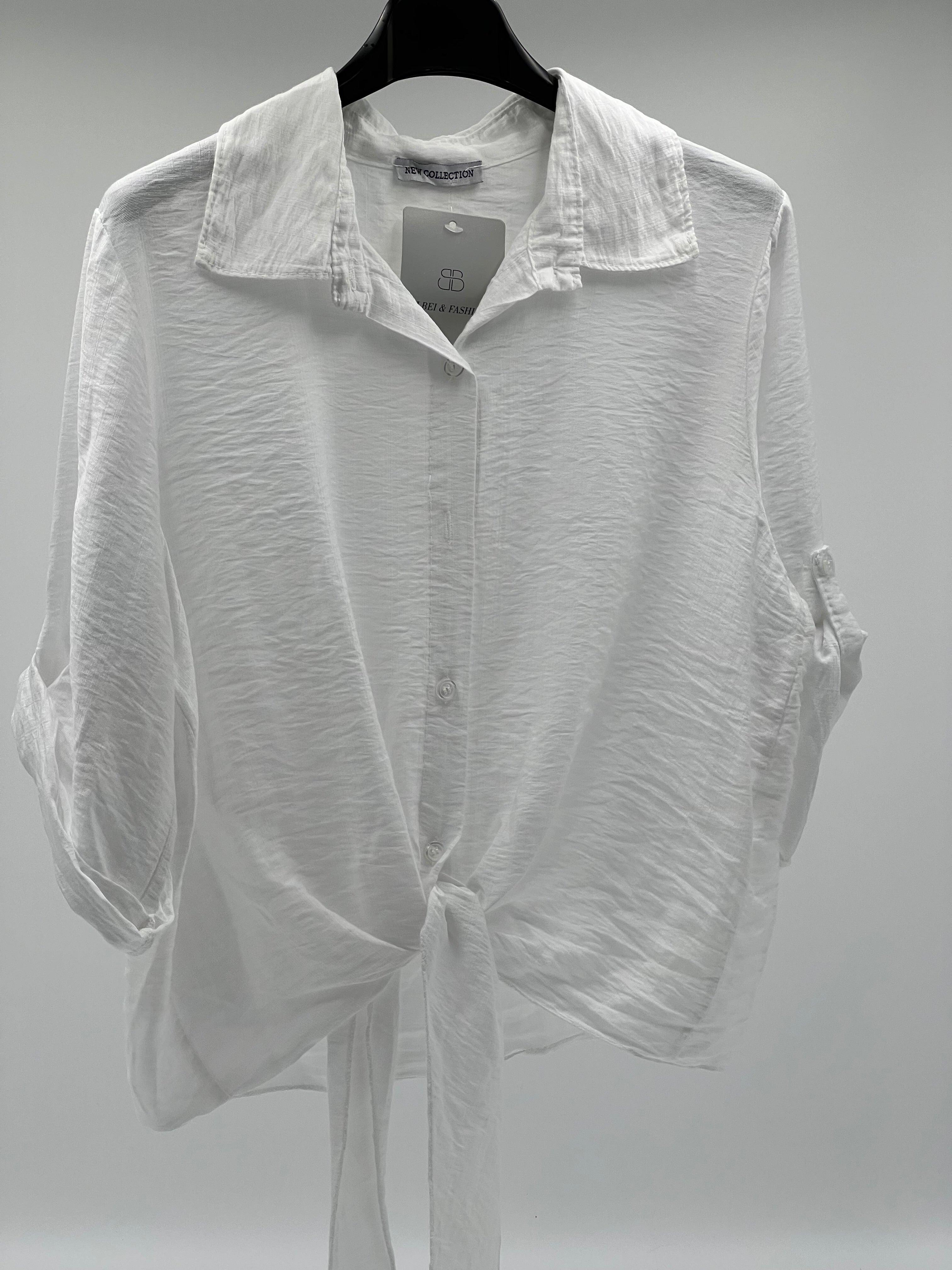Camisa nudo blanca