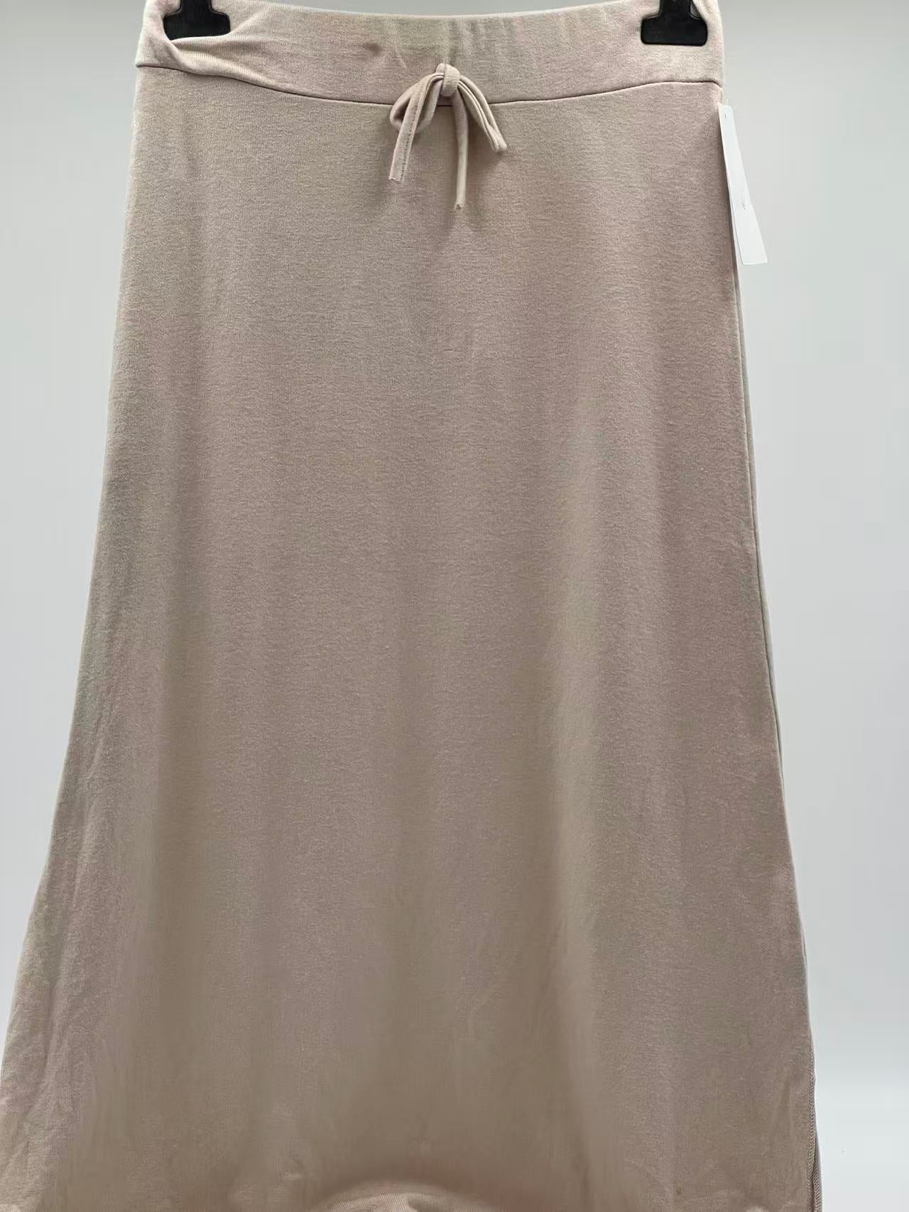 Falda larga punto beige