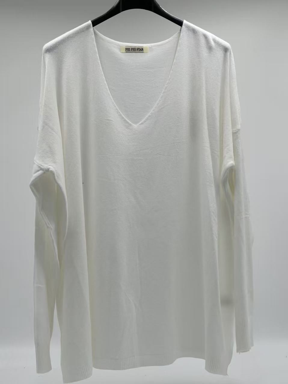 Jersey fino básico blanco