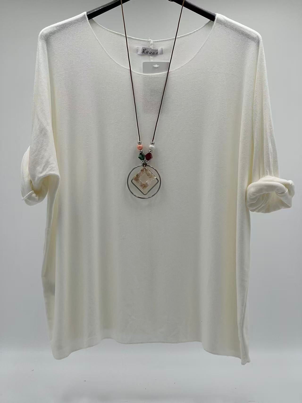 Camiseta básica punto blanca