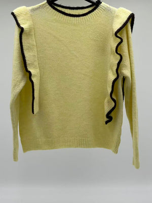 Jersey lana volantes amarillo