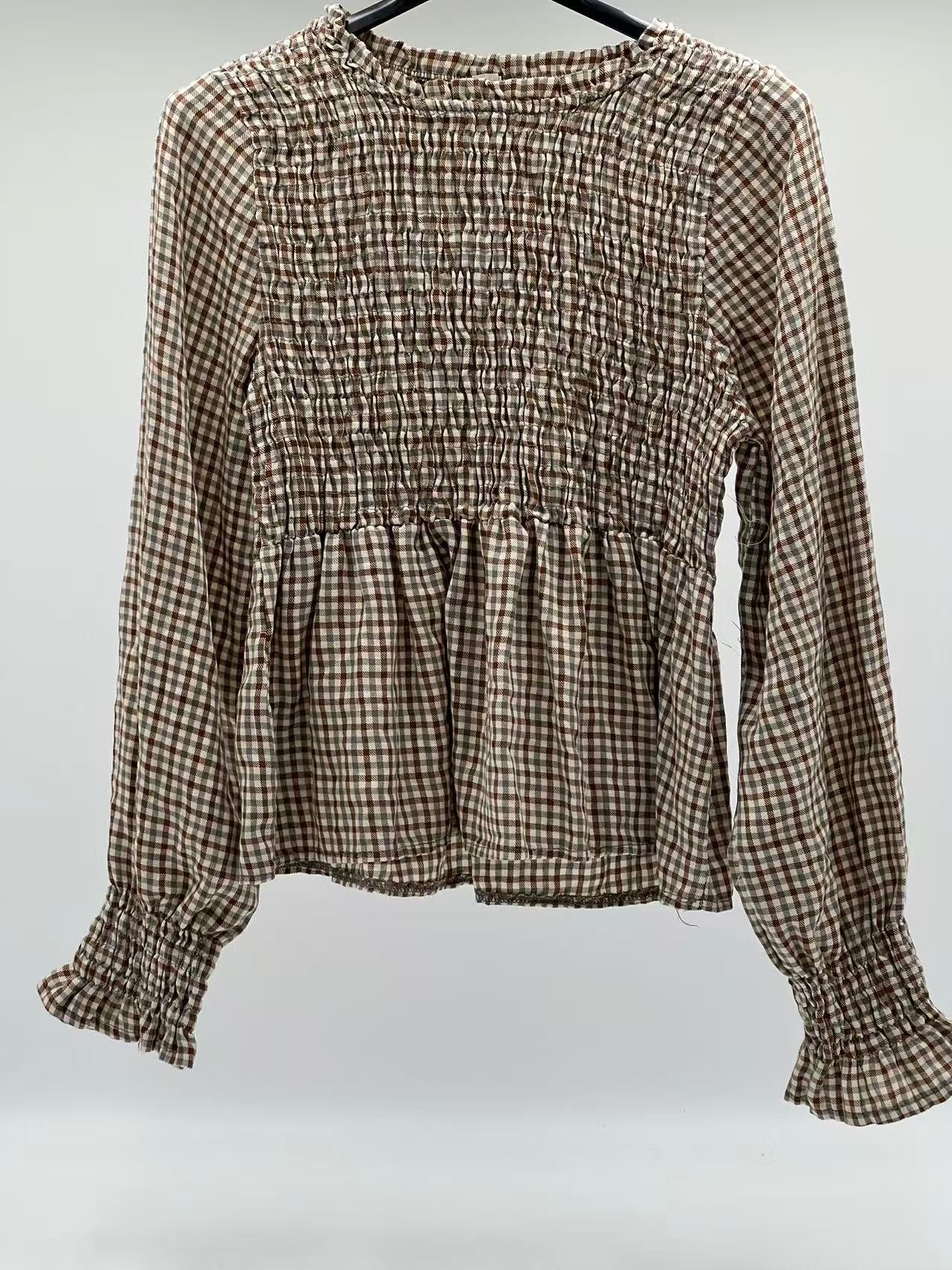Blusa cuadro gris