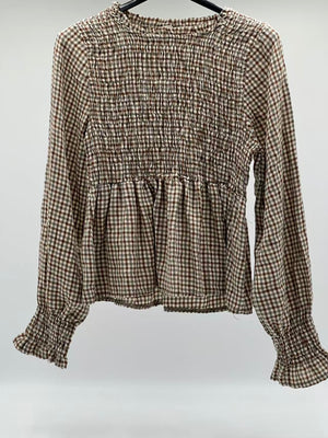 Blusa cuadro gris