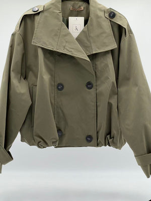 Bomber chaqueta corta verde caqui