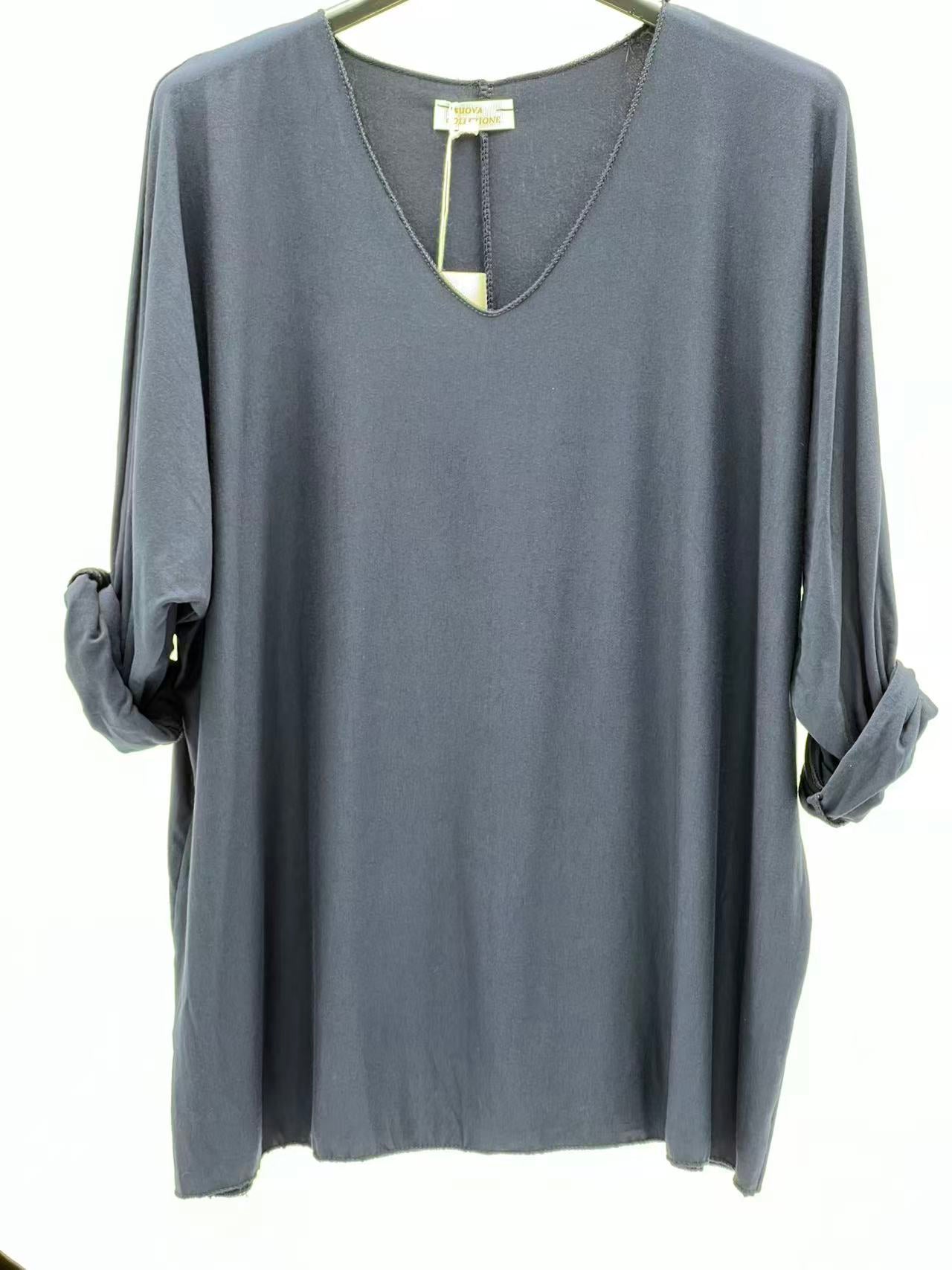 Camiseta básica manga larga negra