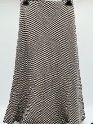 Falda cuadra larga azul marino