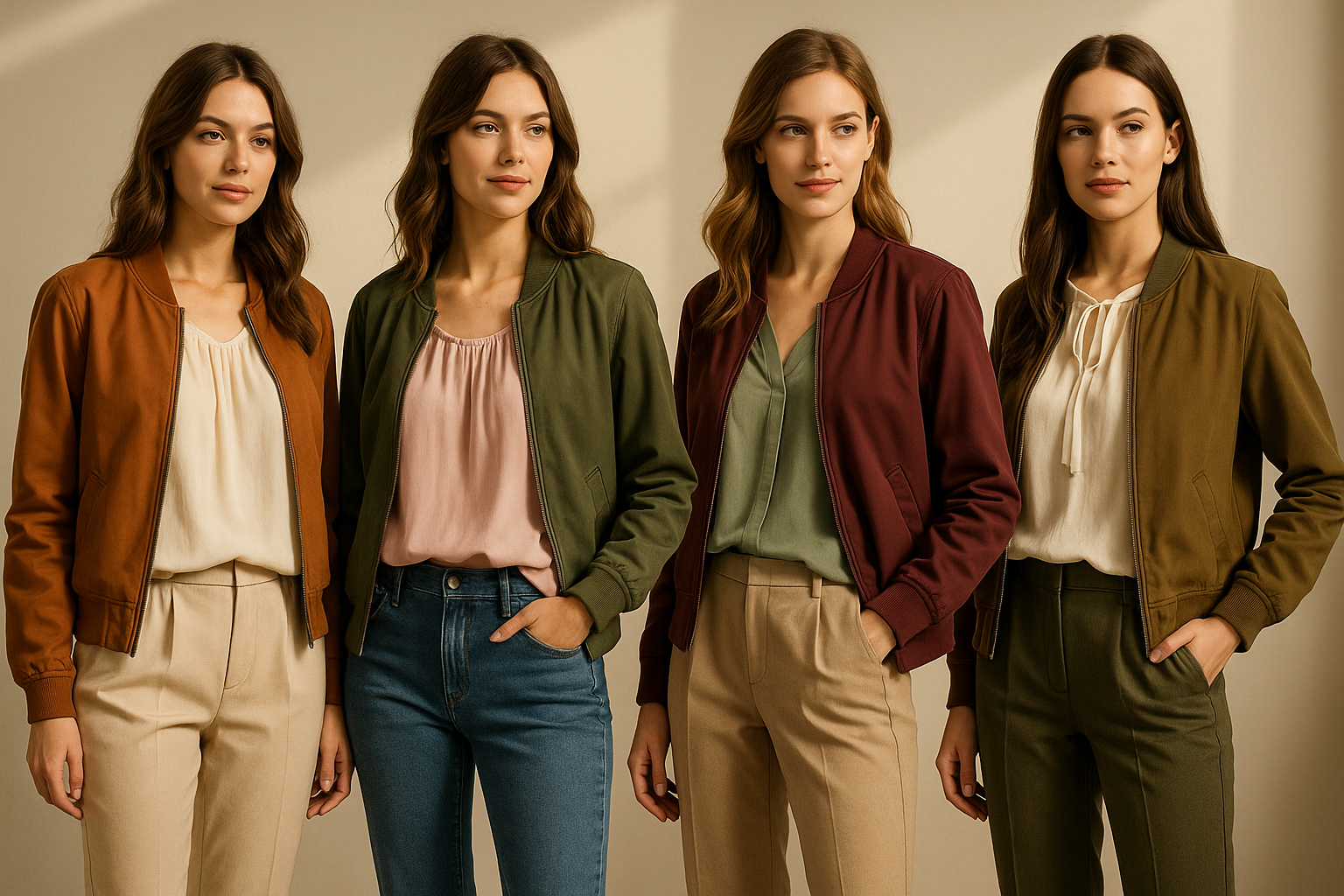 Blusas Ligeras y Chaquetas Bomber: Outfits de Otoño Mujer