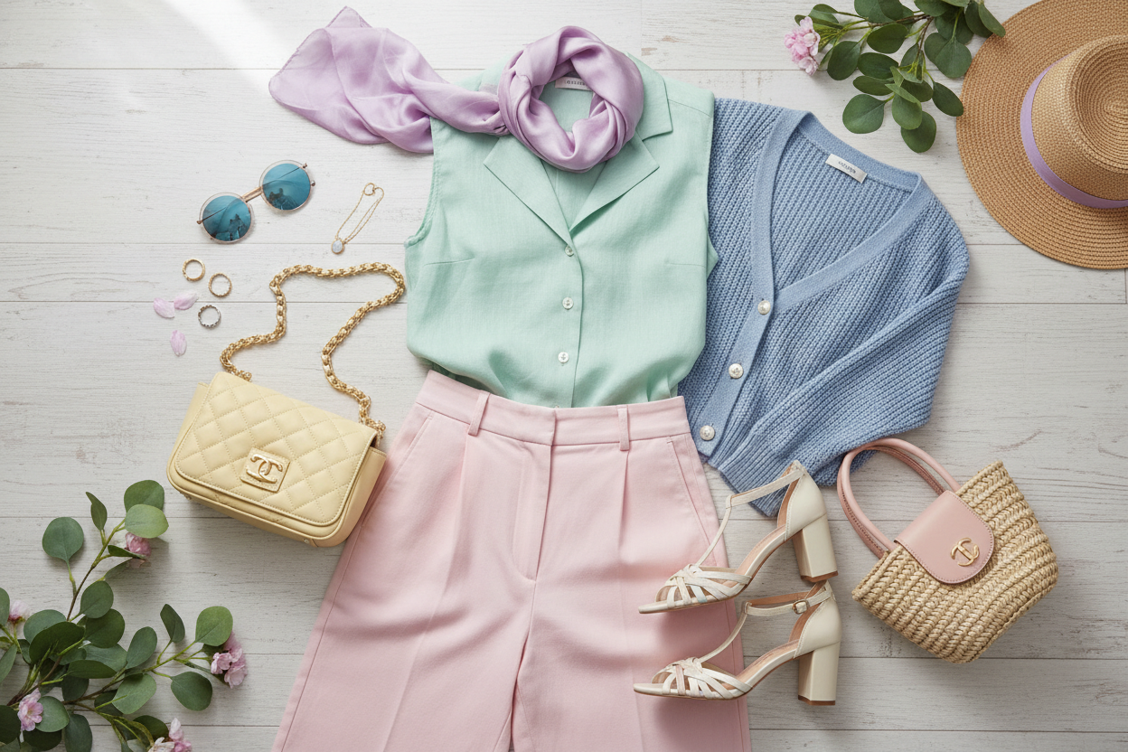 Cómo combinar colores pastel esta primavera y acertar con estilo