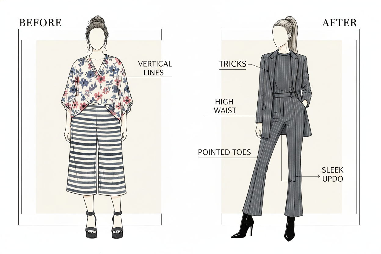 Cómo vestir para parecer más alta (trucos visuales que funcionan)